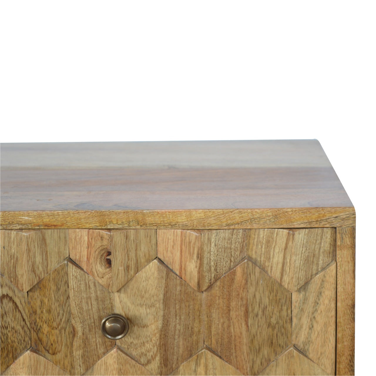 Jamie Pineapple Carve 2 Drawer Bedside
