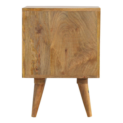 Jamie Pineapple Carve 2 Drawer Bedside