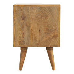 Jamie Pineapple Carve 2 Drawer Bedside