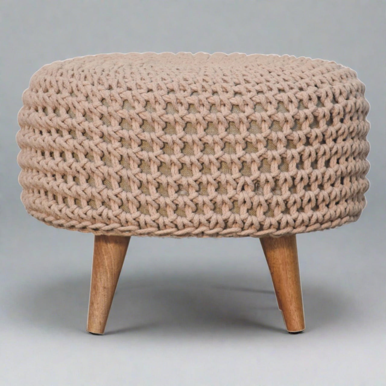 SoleSoft Keeva Beige Oblong Footstool