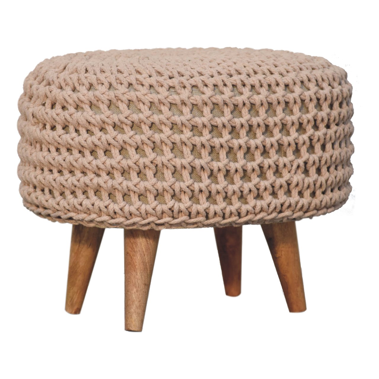 SoleSoft Keeva Beige Oblong Footstool