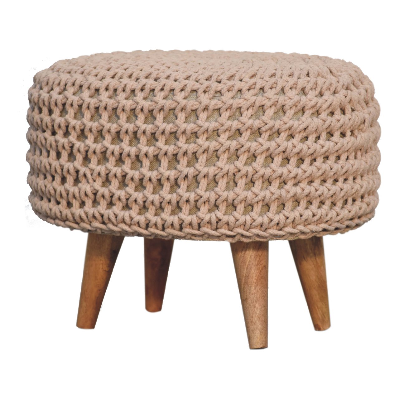 SoleSoft Keeva Beige Oblong Footstool