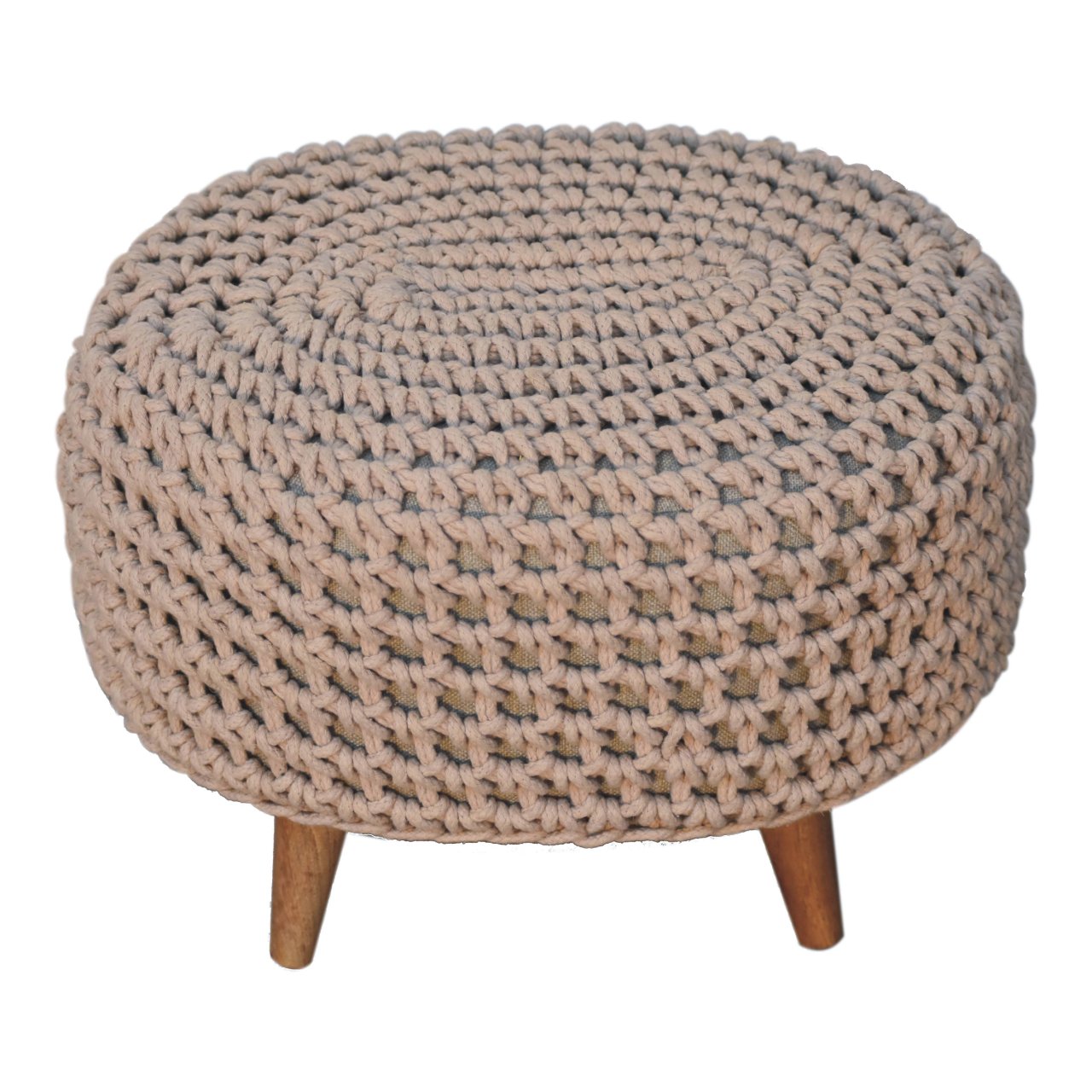 SoleSoft Keeva Beige Oblong Footstool