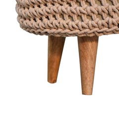 SoleSoft Keeva Beige Oblong Footstool