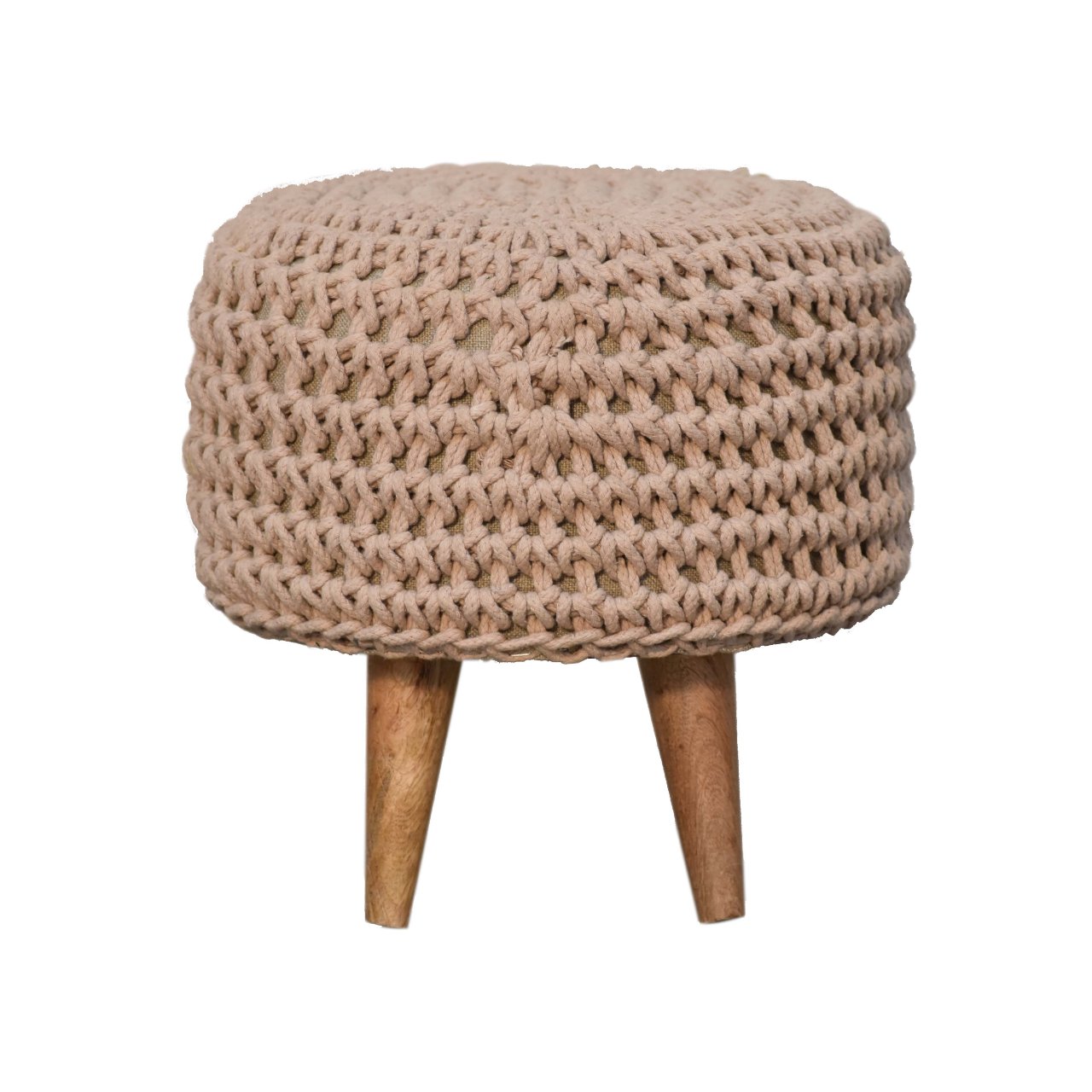 SoleSoft Keeva Beige Oblong Footstool