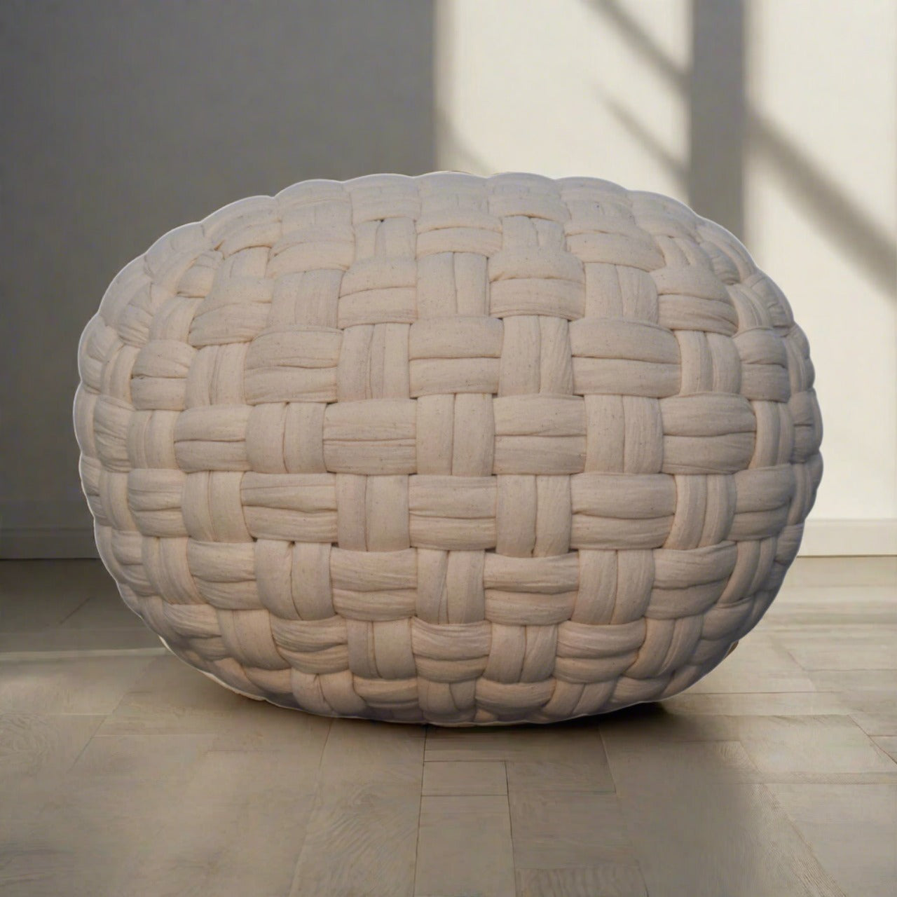 White Tube Pouffe