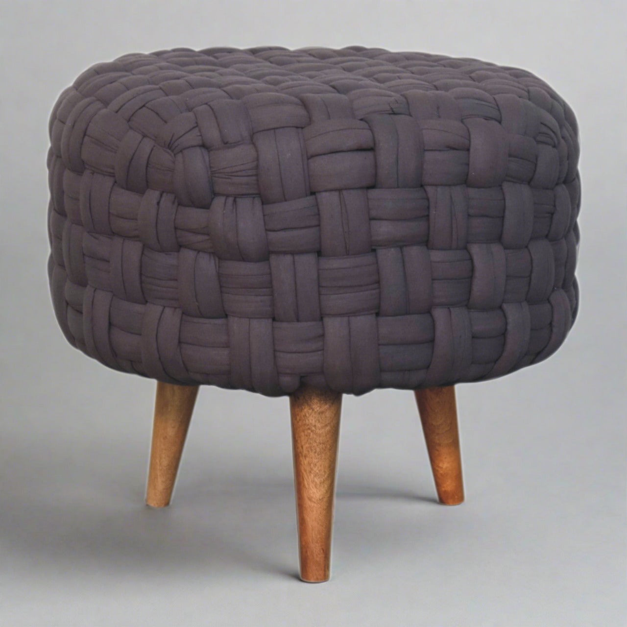 LoungeLink Grey Tube Footstool