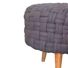 LoungeLink Grey Tube Footstool