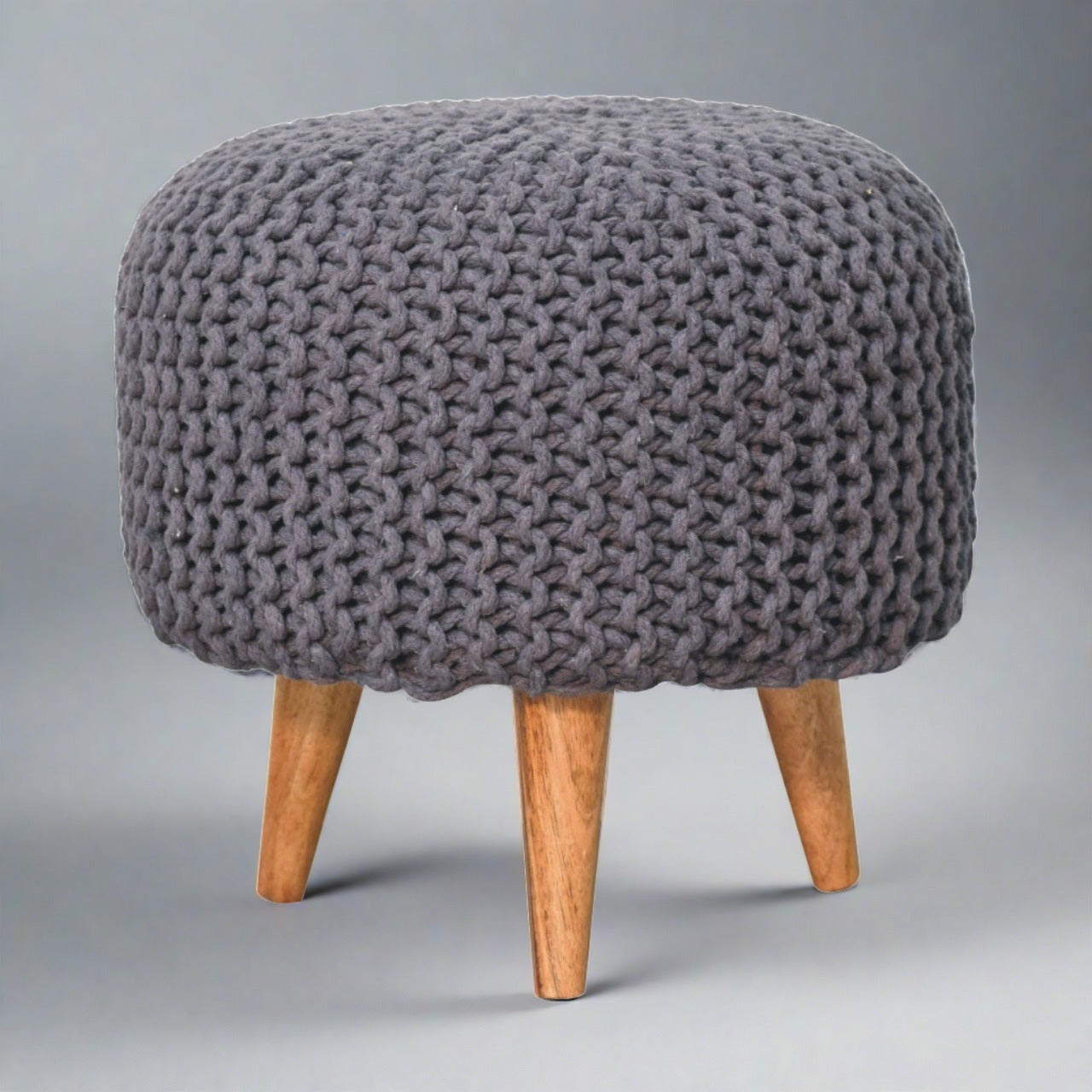 RestRite Keeva Grey Round Footstool