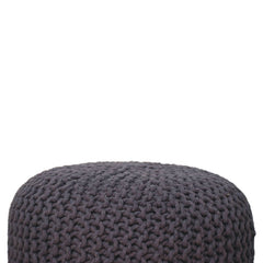 RestRite Keeva Grey Round Footstool - Furniture One Shop