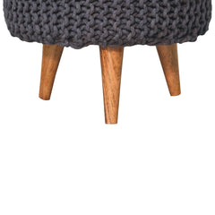 RestRite Keeva Grey Round Footstool - Furniture One Shop