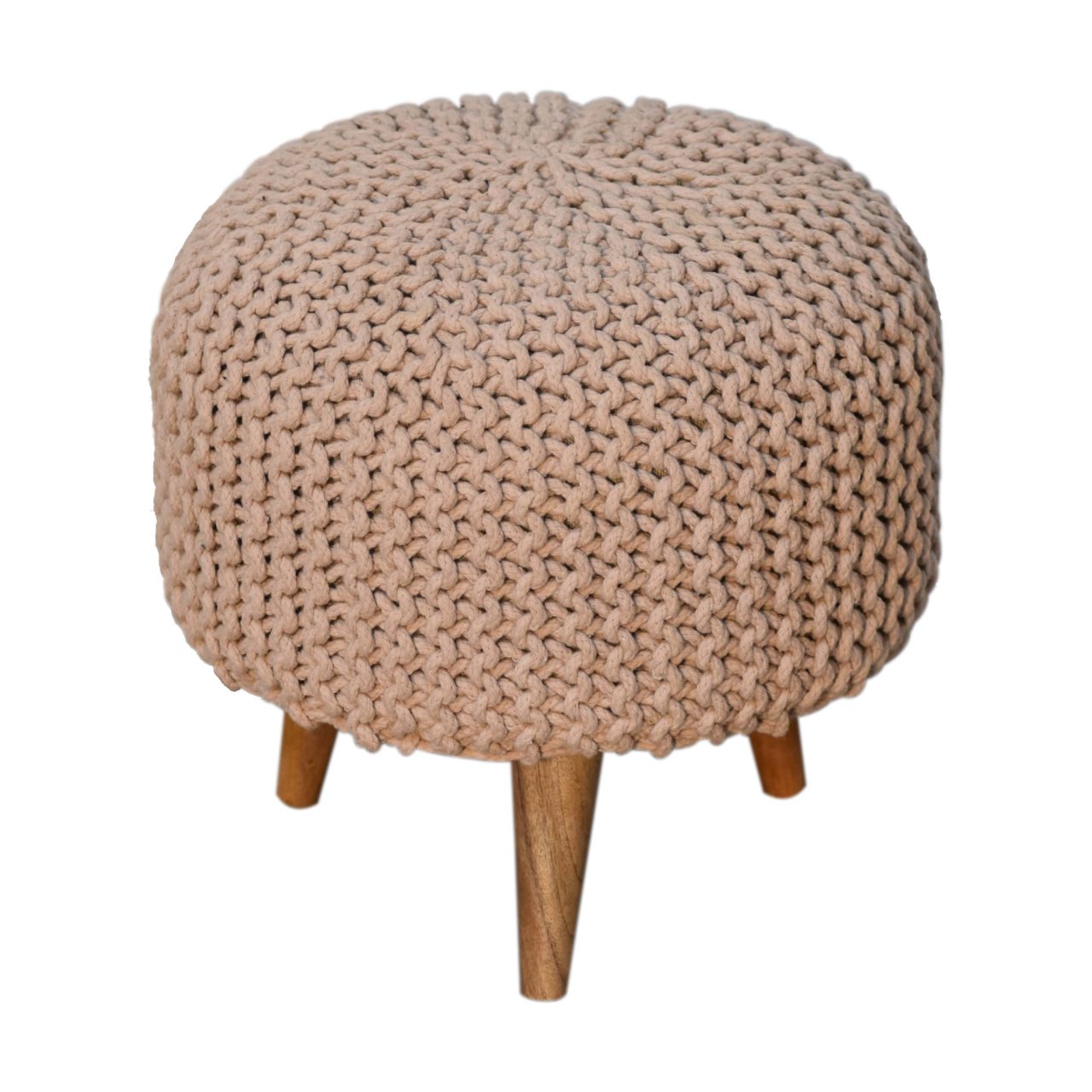 TuckStool Keeva Beige Round Footstool