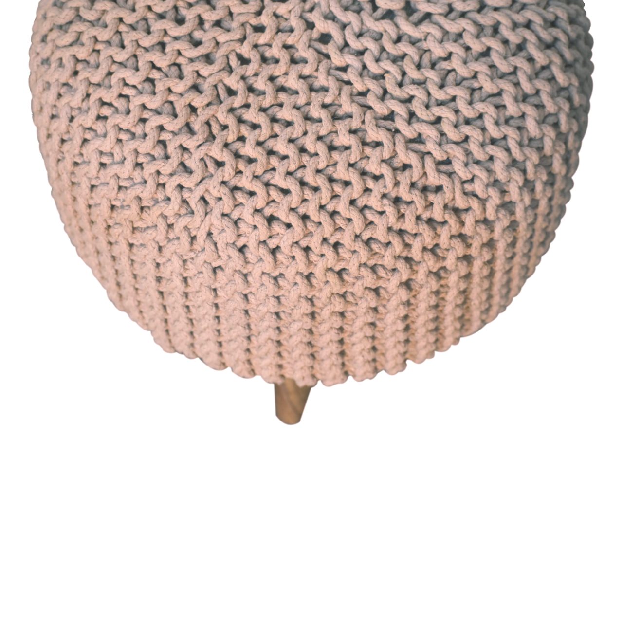 TuckStool Keeva Beige Round Footstool