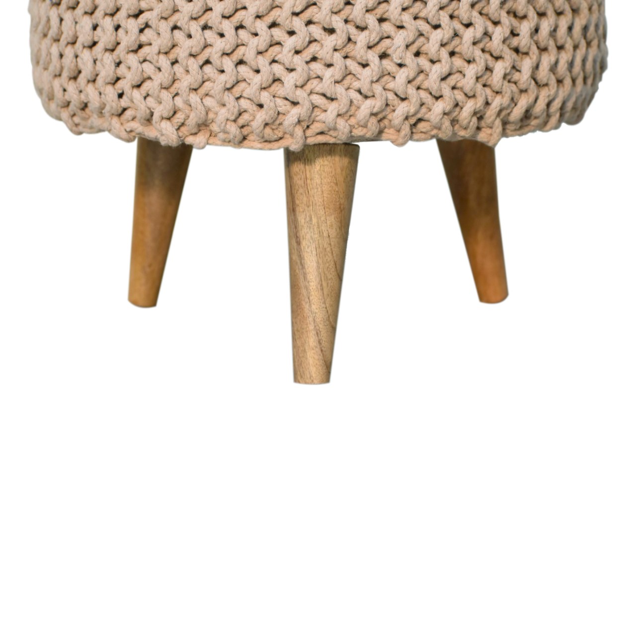 TuckStool Keeva Beige Round Footstool