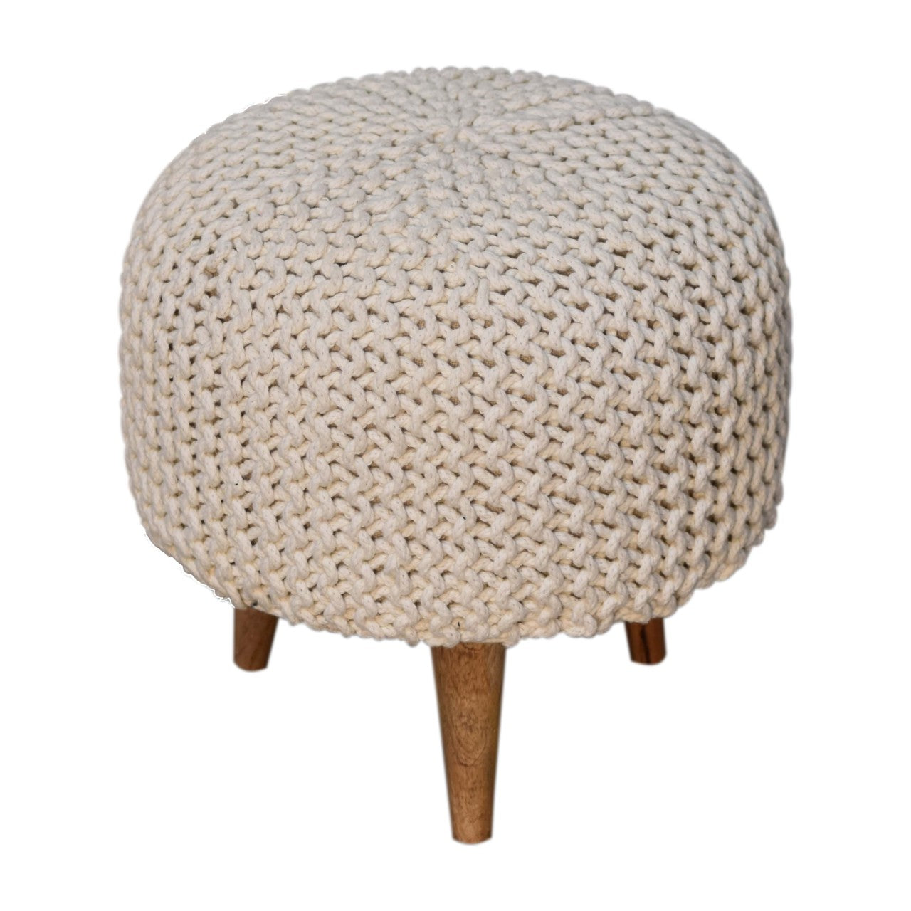 SnuggleStool Keeva White Round Footstool