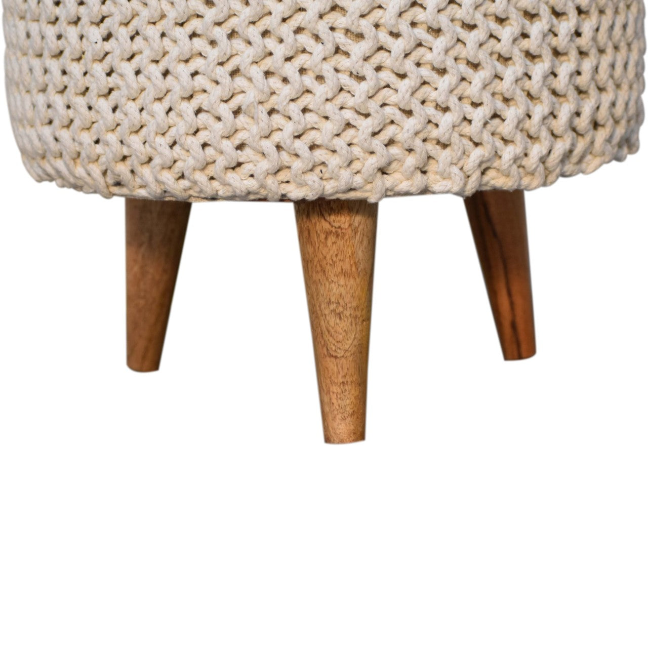 SnuggleStool Keeva White Round Footstool