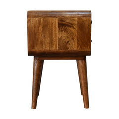 Bond Curved Chestnut Bedside - Furniture One Shop