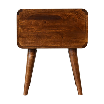 Bond Curved Chestnut Bedside