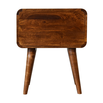 Bond Curved Chestnut Bedside