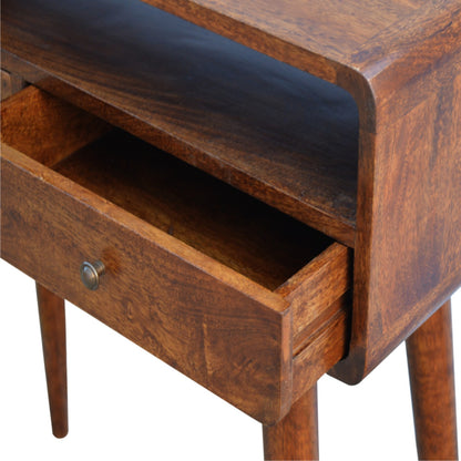 Elegant Desk Curved Chestnut Console Table - Furniture One Shop