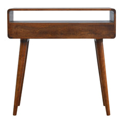 Elegant Desk Curved Chestnut Console Table - Furniture One Shop