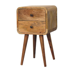 Jamaica Mini Oak-ish Curved Bedside - Furniture One Shop