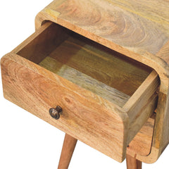 Jamaica Mini Oak-ish Curved Bedside - Furniture One Shop