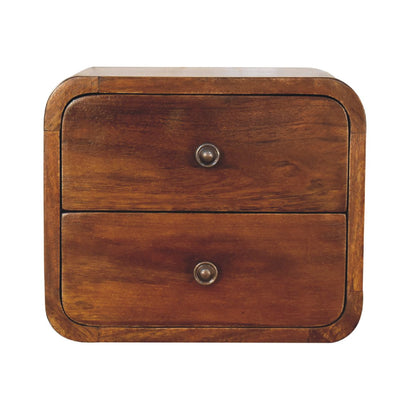 Rorhi Wall Mounted Mini Chestnut Bedside - Furniture One Shop