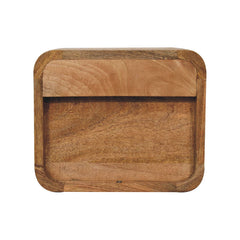 Clink Mini Curve Oak-ish Wall Mounted Bedside - Furniture One Shop