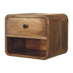 Vauxhall Bridge Mini Oak-ish Wall Mounted Open Bedside - Furniture One Shop