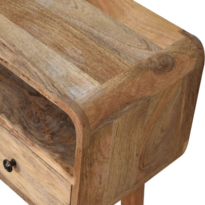 Sleek Stand Mini Curved Oak-ish Console Table - Furniture One Shop