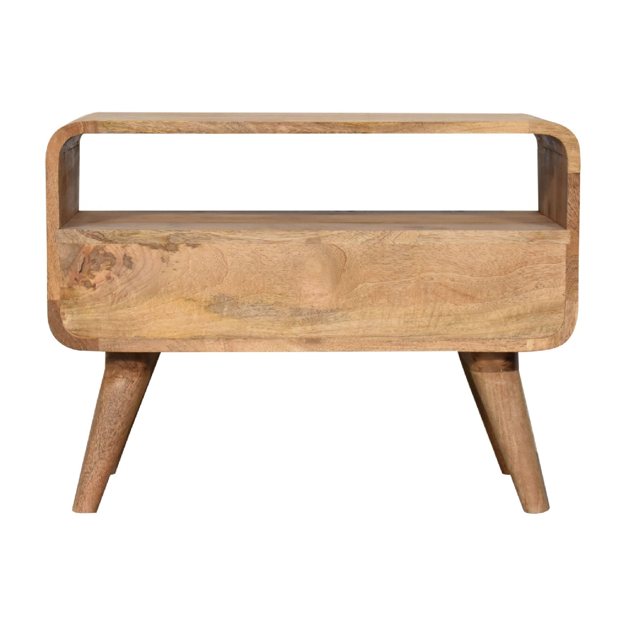 TrendTonic Mini Curved Oak-ish TV Stand