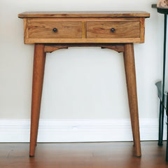 British Console Mini Oak-ish Console Table - Furniture One Shop