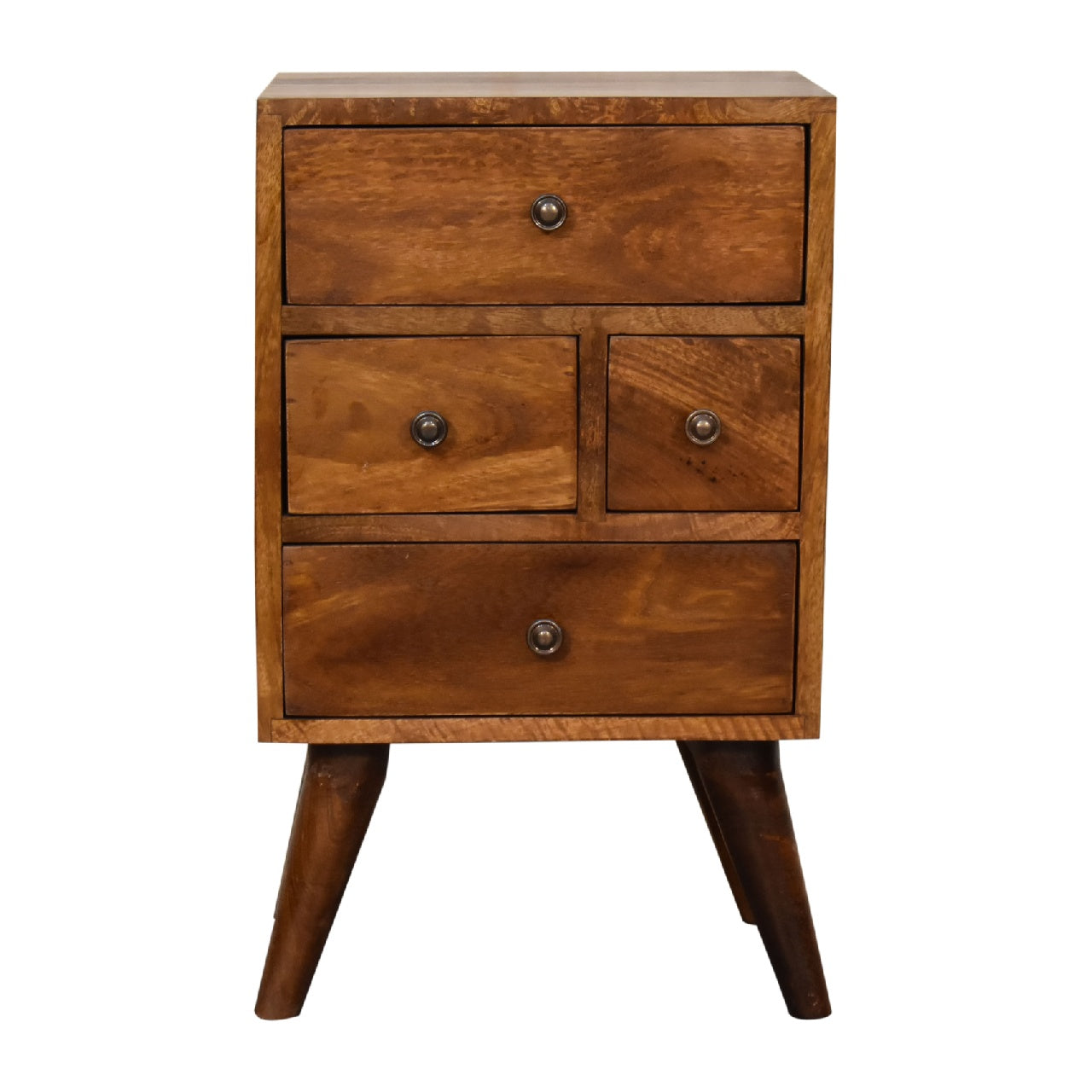 Chelsea 4 Drawer Multi Chestnut Bedside