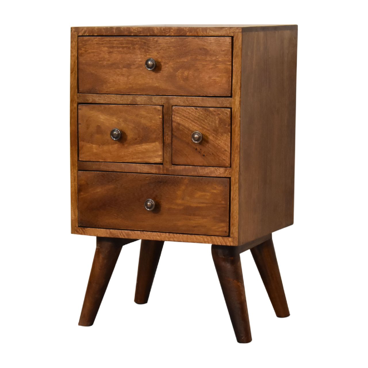 Chelsea 4 Drawer Multi Chestnut Bedside