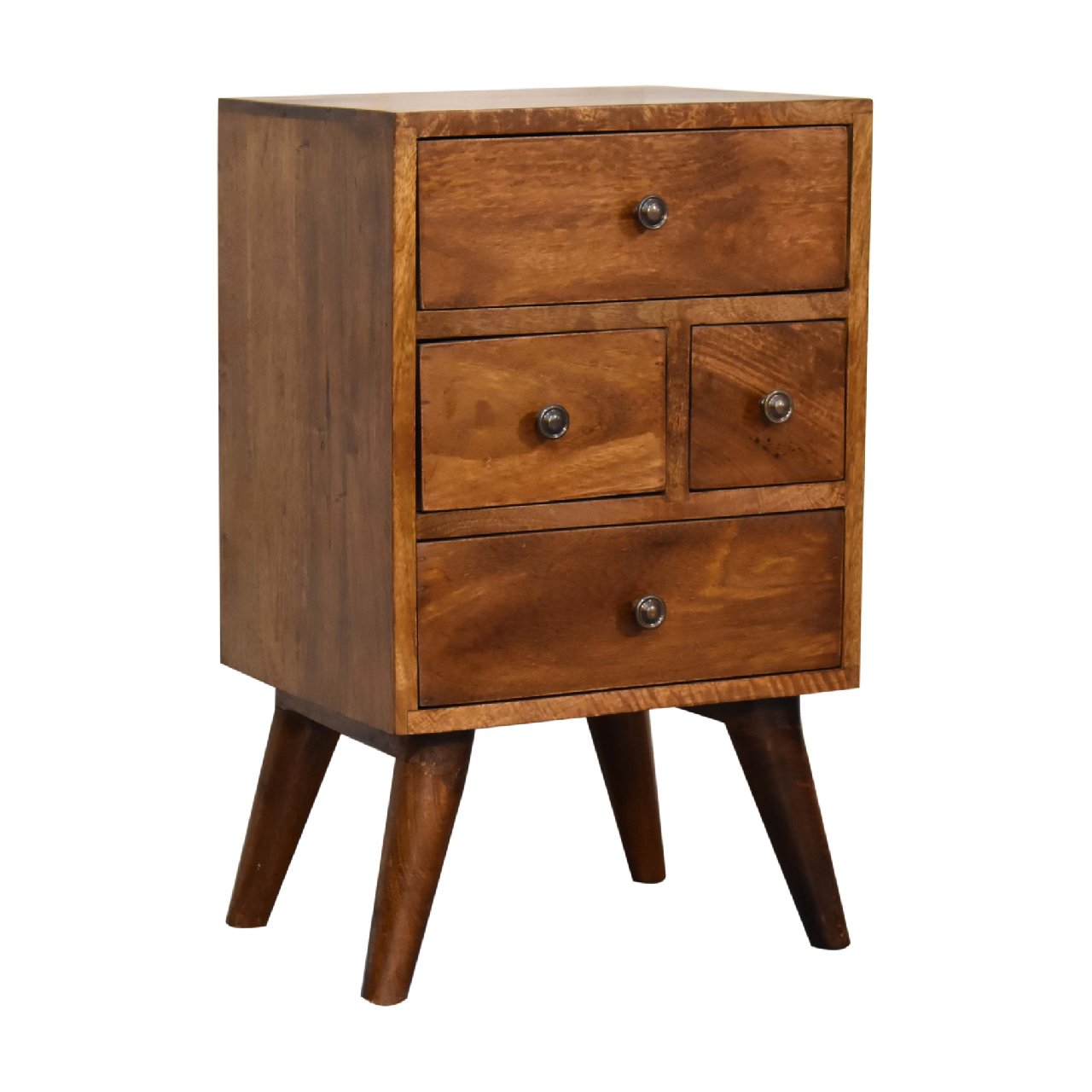 Chelsea 4 Drawer Multi Chestnut Bedside