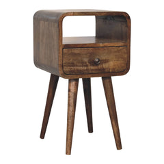 Hammer smith Mini Grey Wash Curve Open Bedside - Furniture One Shop