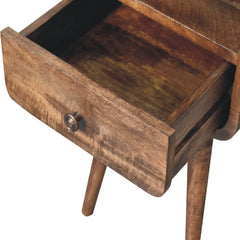 Hammer smith Mini Grey Wash Curve Open Bedside - Furniture One Shop