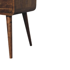 Hammer smith Mini Grey Wash Curve Open Bedside - Furniture One Shop