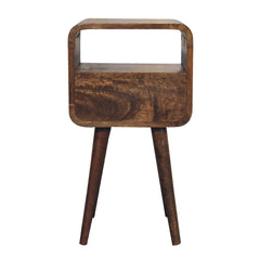 Hammer smith Mini Grey Wash Curve Open Bedside - Furniture One Shop