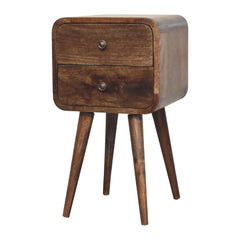 High Kensington Mini Curved Grey Washed Bedside - Furniture One Shop