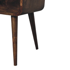 High Kensington Mini Curved Grey Washed Bedside - Furniture One Shop