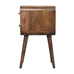 High Kensington Mini Curved Grey Washed Bedside - Furniture One Shop