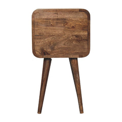 High Kensington Mini Curved Grey Washed Bedside - Furniture One Shop