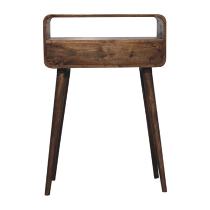 Stylish Desk Mini Grey-wash Curved Console - Furniture One Shop