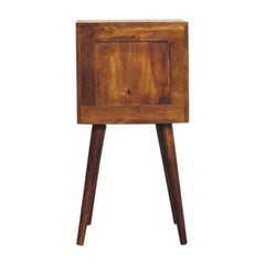 Earl's Court Mini Chestnut Cube 2 Drawer Bedside - Furniture One Shop