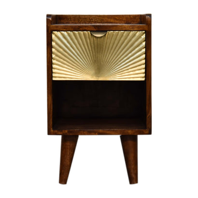 Notting Hill Gate Mini Manila Gold 1 Drawer Bedside - Furniture One Shop