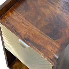 Notting Hill Gate Mini Manila Gold 1 Drawer Bedside - Furniture One Shop