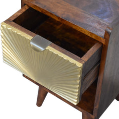 Notting Hill Gate Mini Manila Gold 1 Drawer Bedside - Furniture One Shop