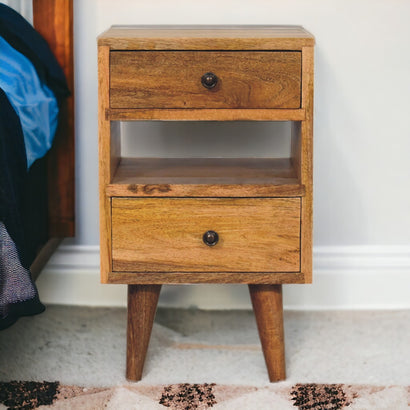 Bays water Mini Classic Multi Oak-ish Bedside - Furniture One Shop